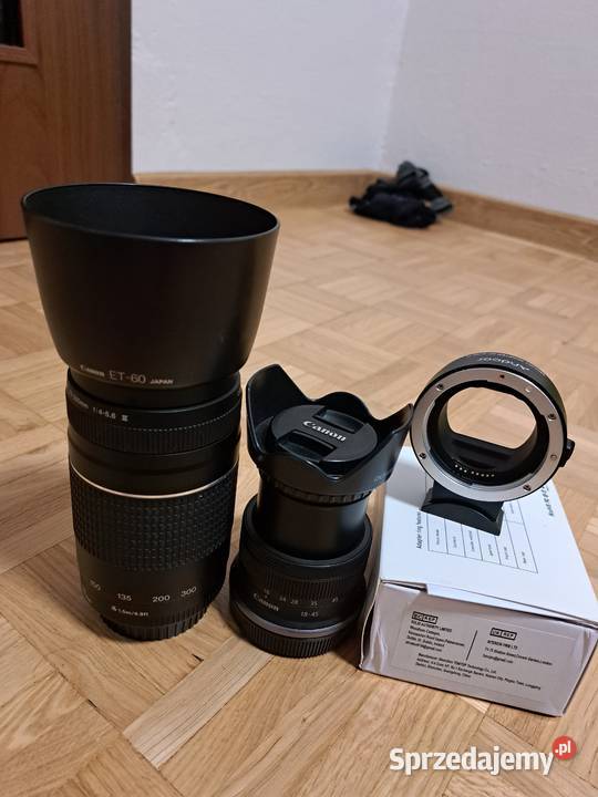 Sprzedaż obiektywu cannon Rf 1855 mm i EF75300 Warszawa