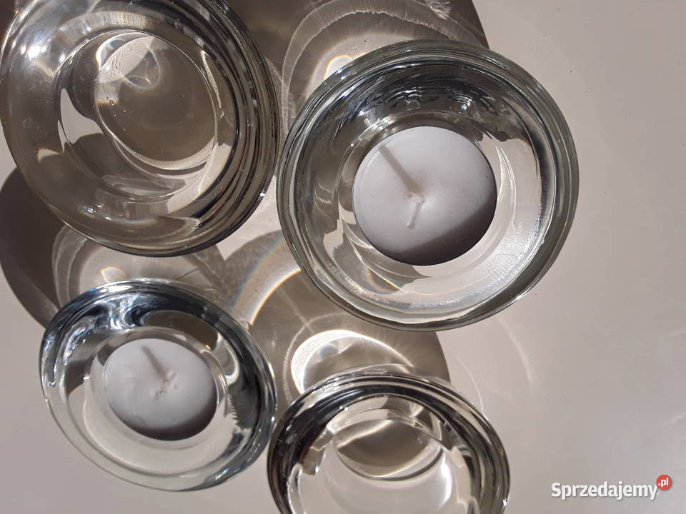 Świeczniki tealight przezroczyste IKEA 4 Warszawa