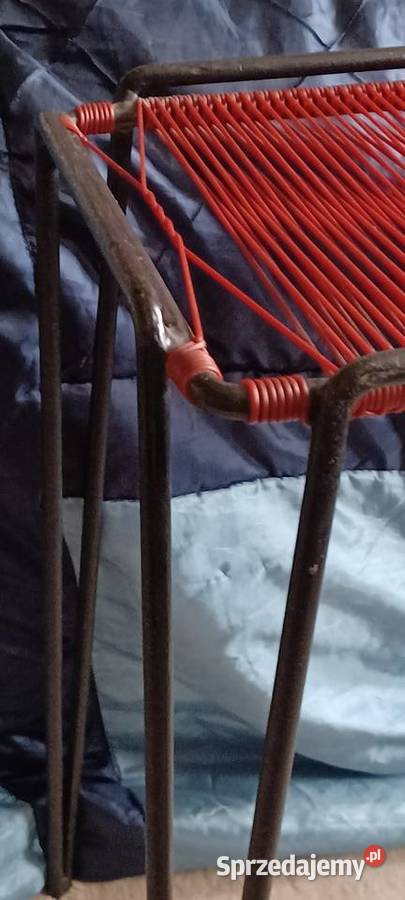 PRL ciężki stabilny stolik metal żyłka wys 55 Poznań