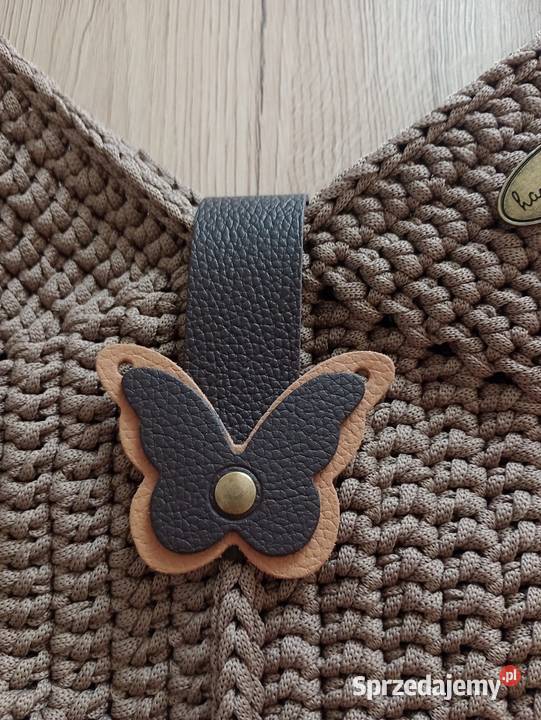 Sznurkowa torebka Handmade Na ramię