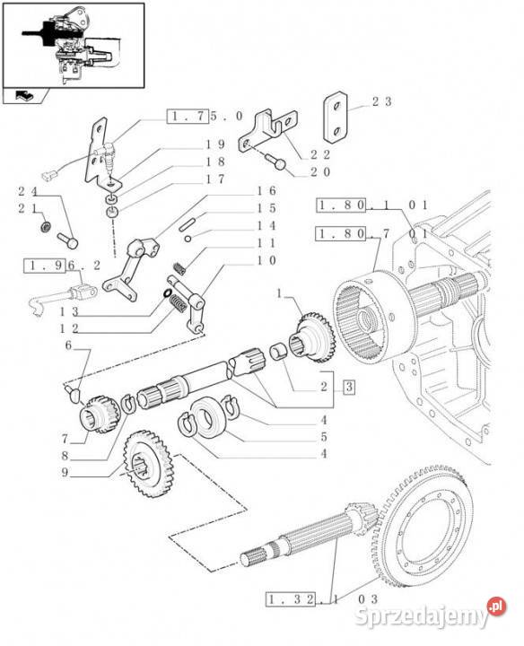 Holland T6010 Koło zębate napędowe z47 5164890 Jastrzębniki