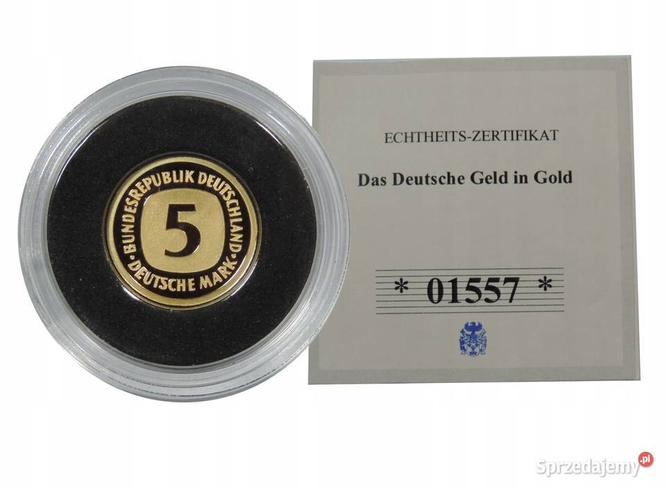 Niemcy replika 5 marki 2019 J złoto st LK102 Numizmatyka Warszawa