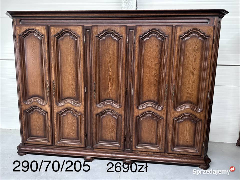 Duża dębowa szafa 290 Sławoszewek