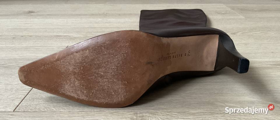 Kozaki damskie skórzane Ralph Lauren brazowe małopolskie Kraków