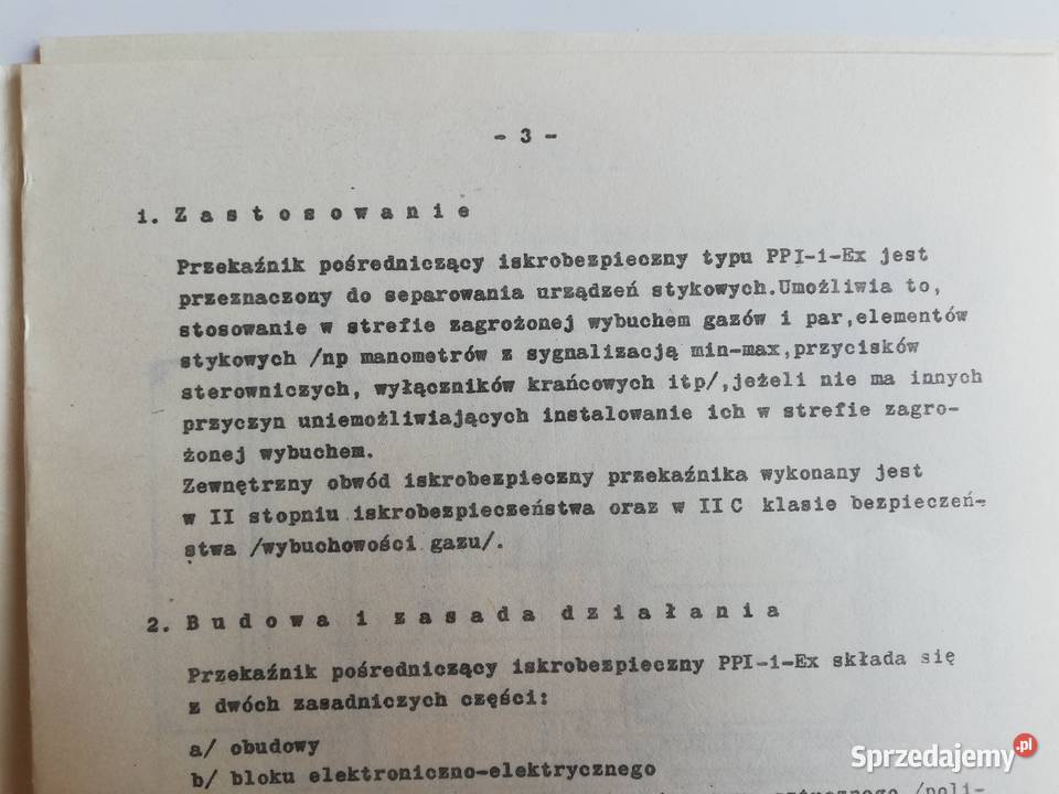 Przekaźnik pośredniczący iskrobezpiezcny PPI1Ex Dąbrowa Górnicza