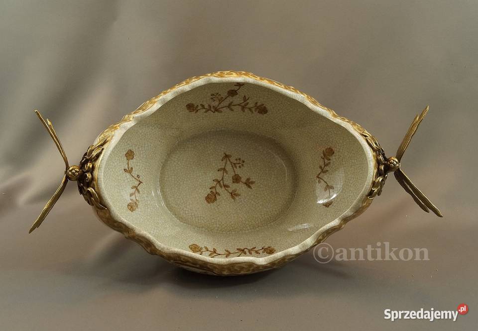 Wielka patera secesyjna okuta brązem Gdańsk