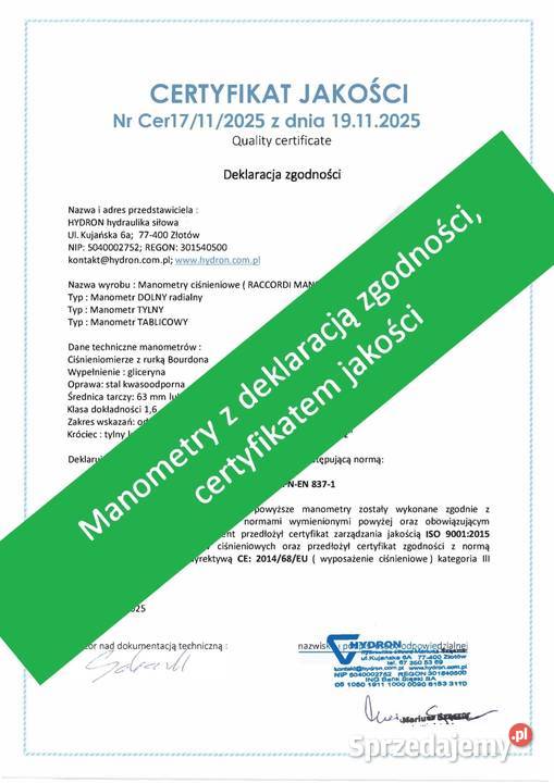 Zestaw do testowania ciśnienia hydraulicznego 4M