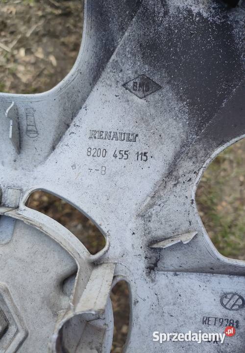 Kołpak Renault Kangoo Megane 15 8200 455 115 Pozostałe Wolbrom