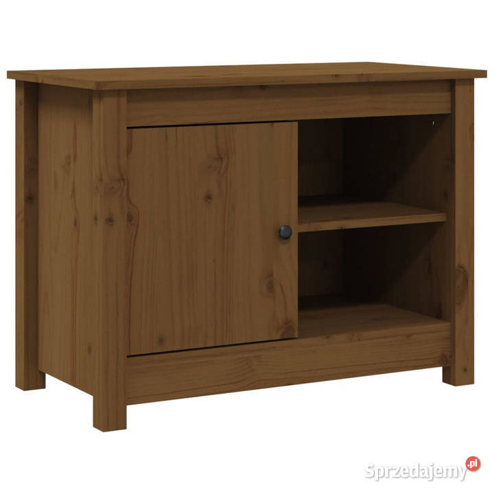 Szafka pod TV miodowy brąz 70x365x52 lite drewno Warszawa