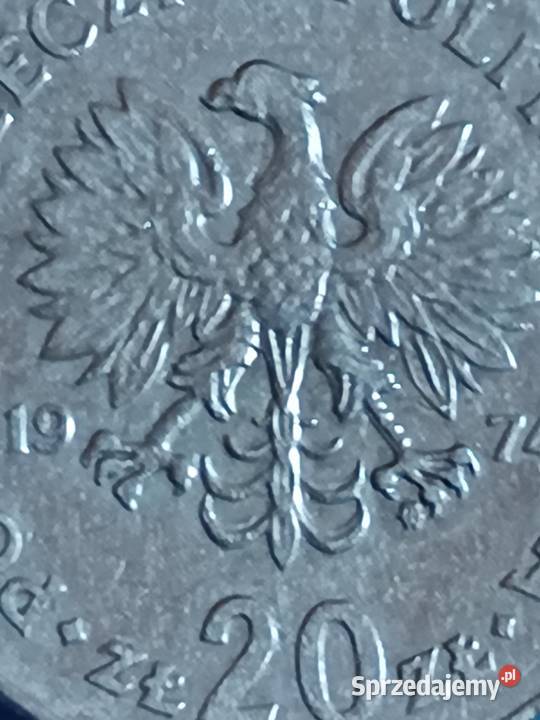 Sprzedam drugie 20 zl 1974 r Nowotko Mały Orzeł Chełm