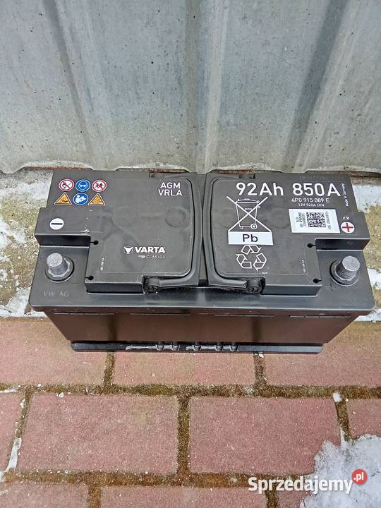 Akumulator Varta agm 92ah 850a start stop nowy Dawidy Bankowe