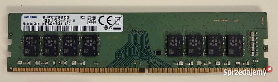 Pamięć RAM 16GB Samsung Hynix Pojemność 16GB Warszawa