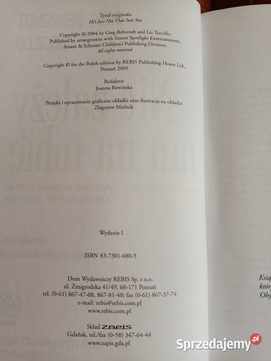 Nie zależy mu na tobie Greg Behrendt Liz miękka Poznań