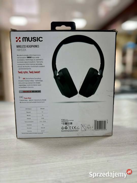 Słuchawki nauszne XMUSIC XWH500K ANC Czarny Elbląg