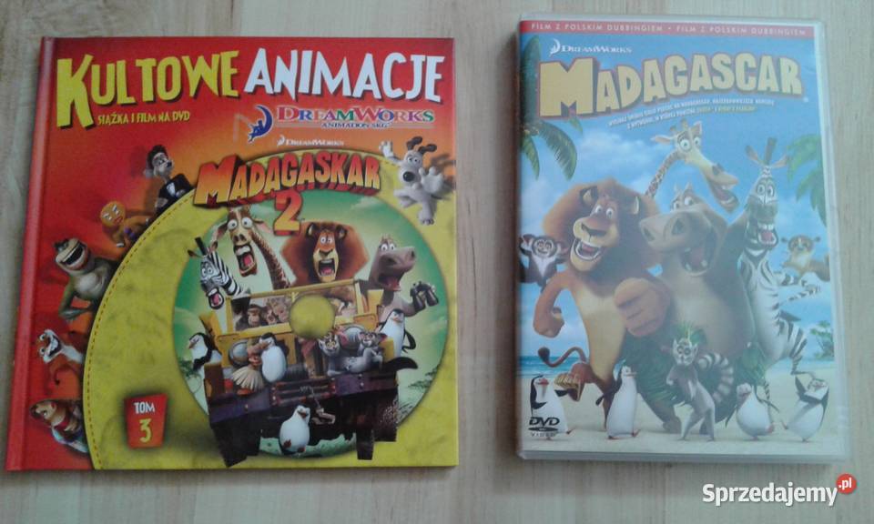 Madagascar i Madagascar 2 DVD mazowieckie Dręszew