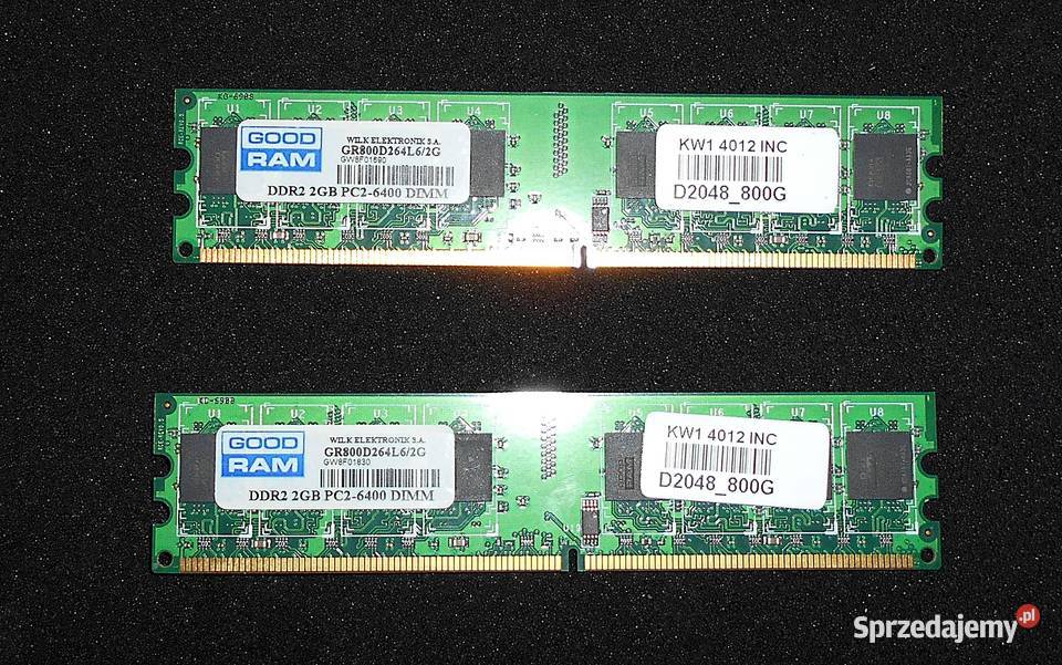 Pamięć RAM Goodram DDR2 2GB PC2 6400 DIMM x2 DDR2 Kielce sprzedam