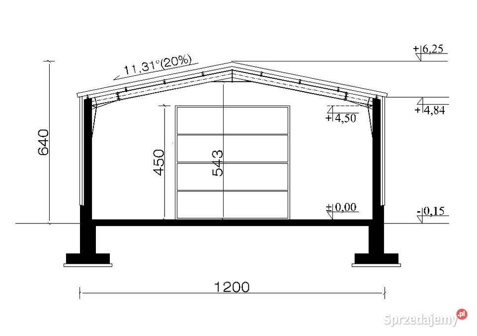 Projekt Hali Stalowej HB 12x20 Pozostałe