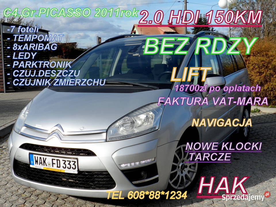 Citron C4 Grand Picasso 20 HDi 150 Gwarancja 7 ESP Bochnia