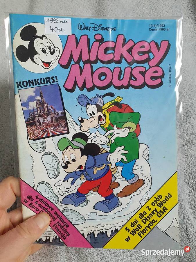 Mickey Mouse zestaw 10 komiksów lata 90te Rok wydania 1990 sprzedam