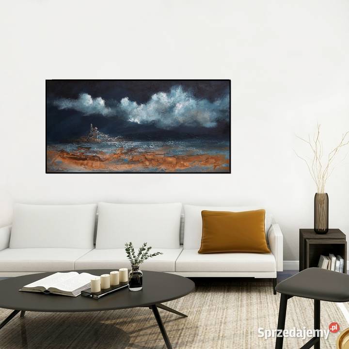 Burzowe niebo nowoczesny pejzaz morski obraz Malbork