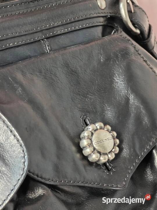 Torebka XL Coccinelle Vintage Skórzana 100 czarny Warszawa