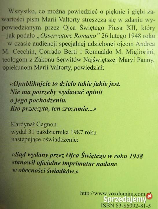 Maria Valtorta Koniec czasów Kto przychodzi do Lublin