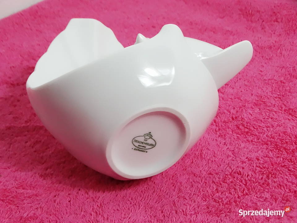 Porcelanowy wazonik figurka Ptaszek Biłgoraj