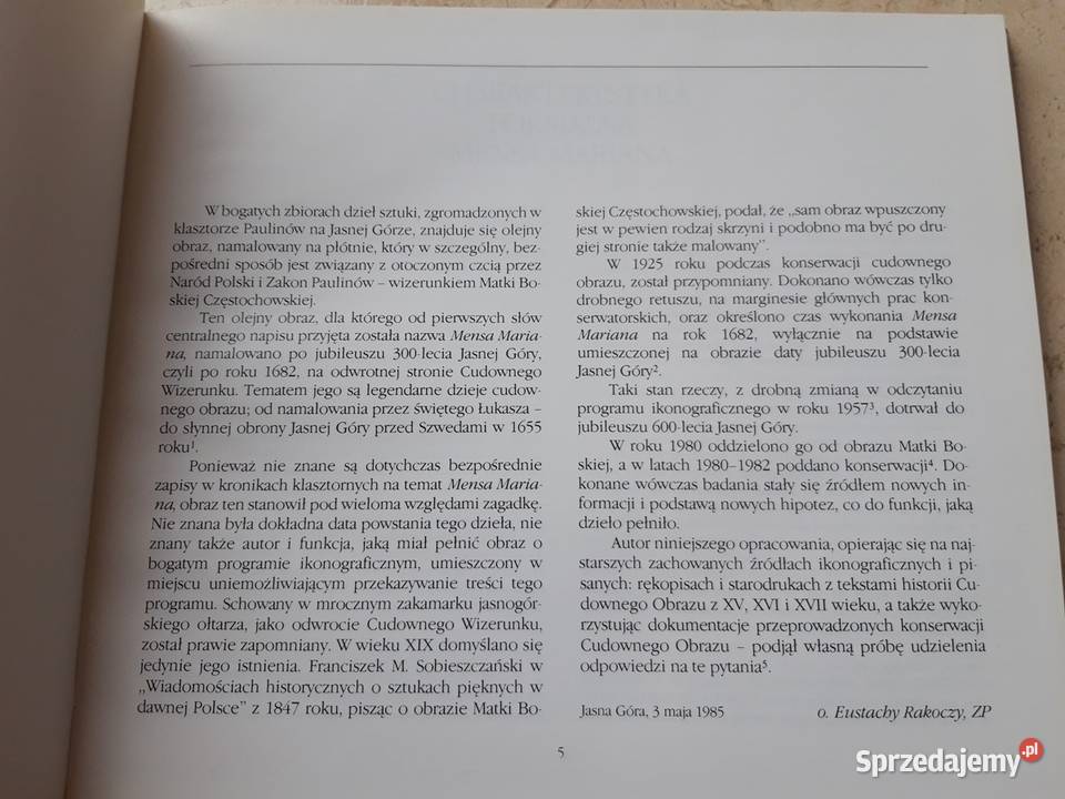 Malowane dzieje obrazu Matki Boskiej Antykwariat śląskie Bielsko-Biała