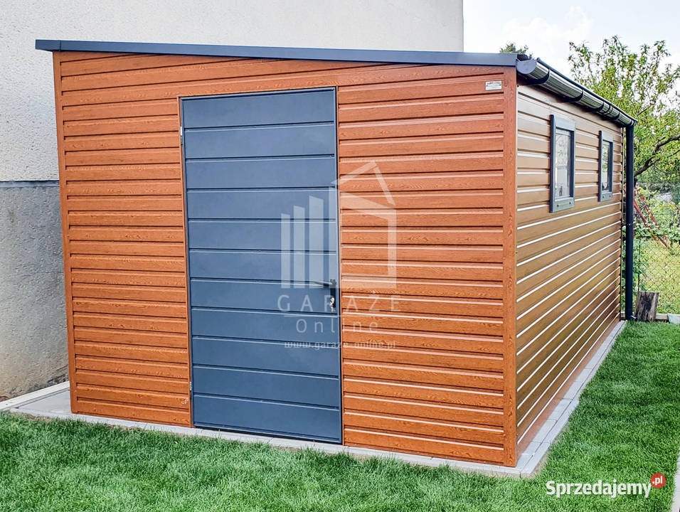 SCHOWEK DOMEK OGRODOWY 3m x 6m drzwi 2x okno Dąb Sprzedaż Tarnów