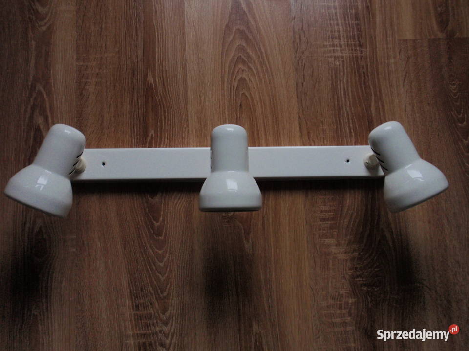 Lampa sufitowa listwa 3 regulowane oprawy kolor Łódź