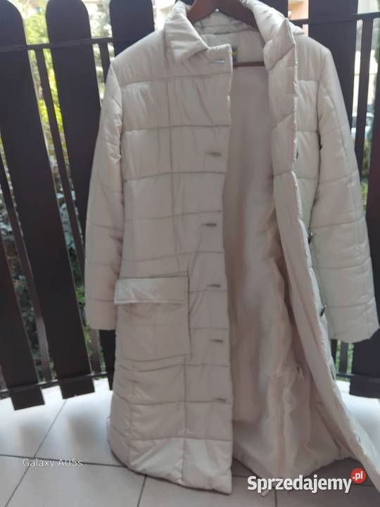 Długa kurtka kremowa Rozmiar 34(XS) Piaseczno