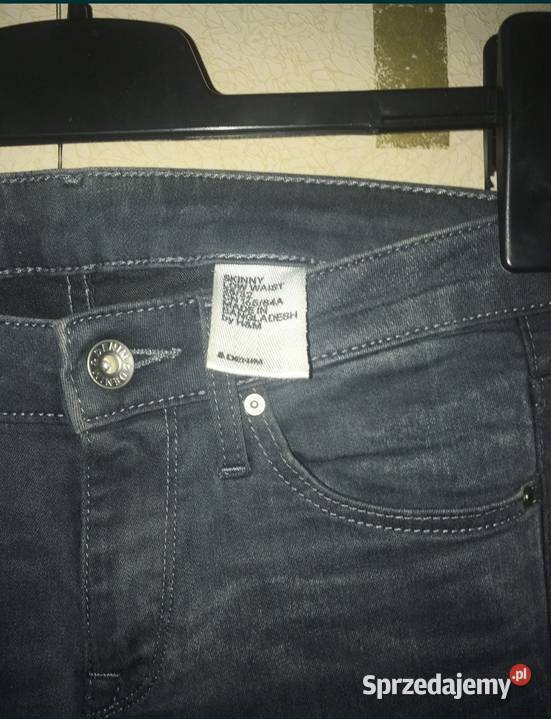 NOWE Szare Dżinsy jeansy spodnie rurki skinny HM szary/srebrny Leszno