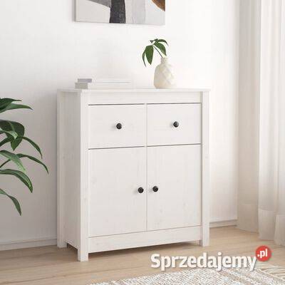 vidaXL Szafka biała 70x35x80 lite drewno mazowieckie Warszawa