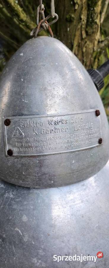 Aluminiowasygnowana lampaOryginał loft Barlinek sprzedam