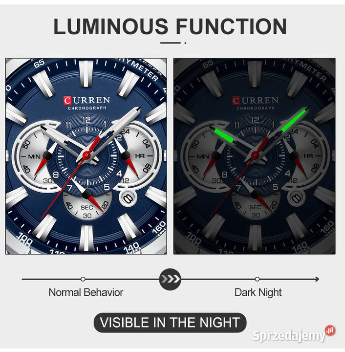 Duży zegarek męski Curren sportowy chronograf Gorzów Wielkopolski