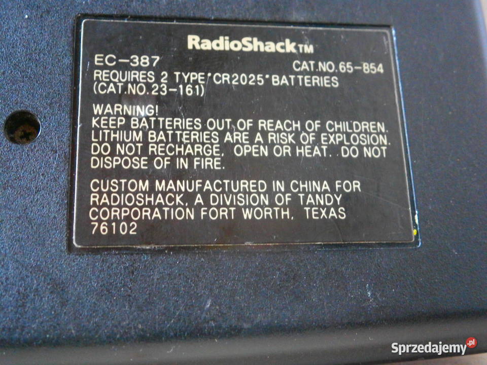 RADIOSHACK EC387 64K ELECTRONIC ORGANIZER łódzkie Łódź