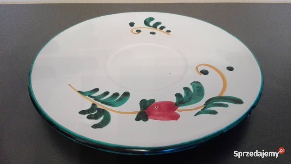 Talerz ceramiczny ręcznie malowany