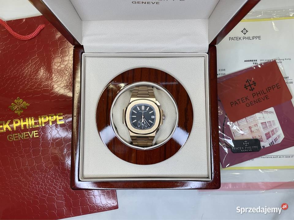 Patek Philippe piękny zegarek męski szafir