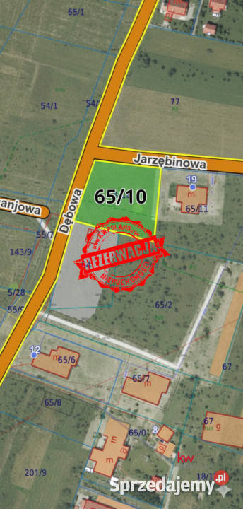 Działka Krzeptów 1100 metrów asfalt Sprzedaż Grunty i działki