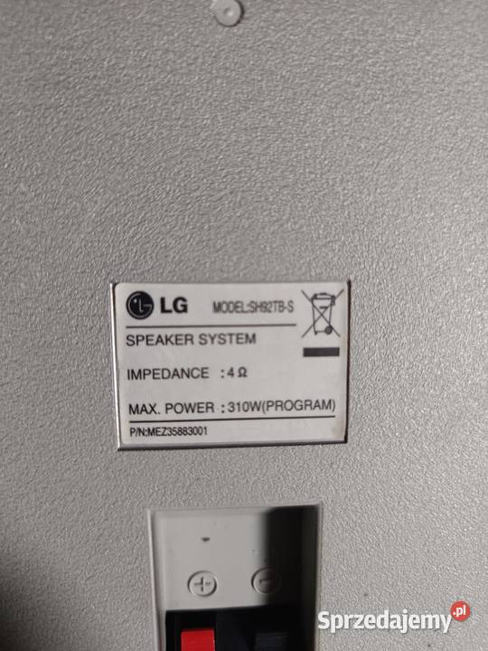 GŁOŚNIKI LG SH92TBS kolumnowe 310watt LG Ryczywół