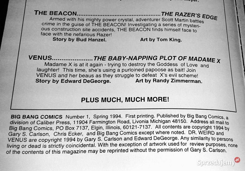 Big Bang Comics 1 1994 Caliber Press Chełm