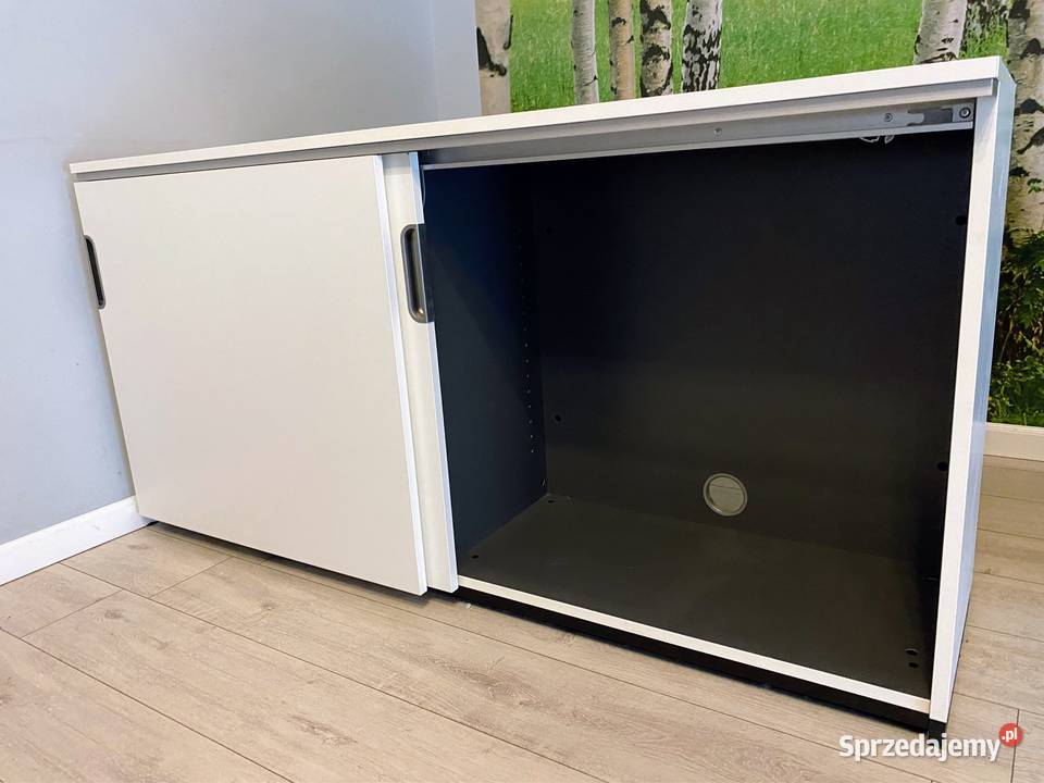 Biała szafka IKEA z przesuwanymi drzwiami na 120cm Kudowa-Zdrój