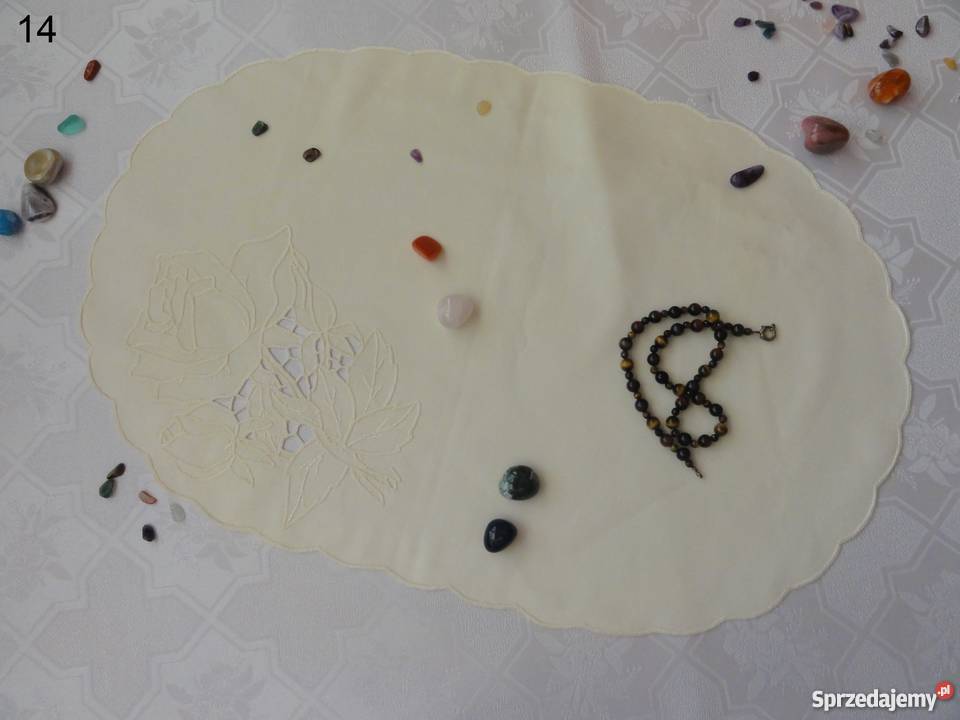 Serwetki kolorowe ecru wyszywane haft Richelieu Lublin sprzedam