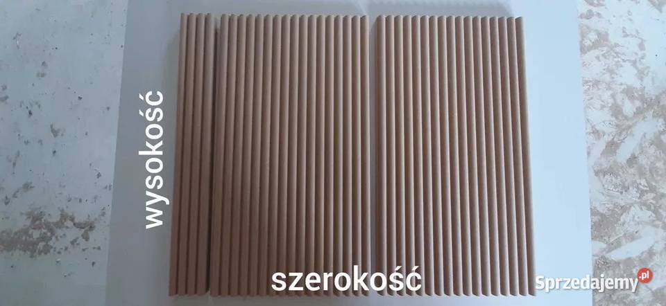 Panele ścienne półokrągłe Lamele ryflowane MDF Łosice