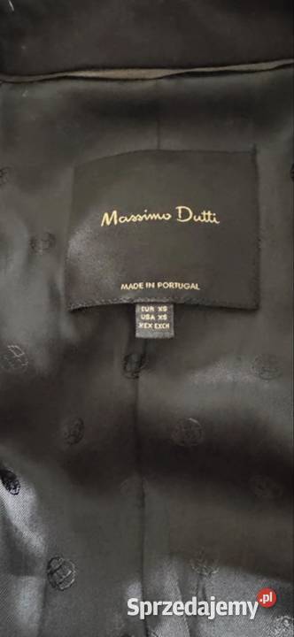 Płaszcz damski XS trencz czarny Massimo Dutti z Kurtki i płaszcze Częstochowa