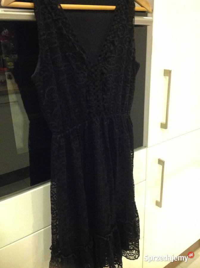 Sukienka Koronkowa Czarna Damska S j Nowa