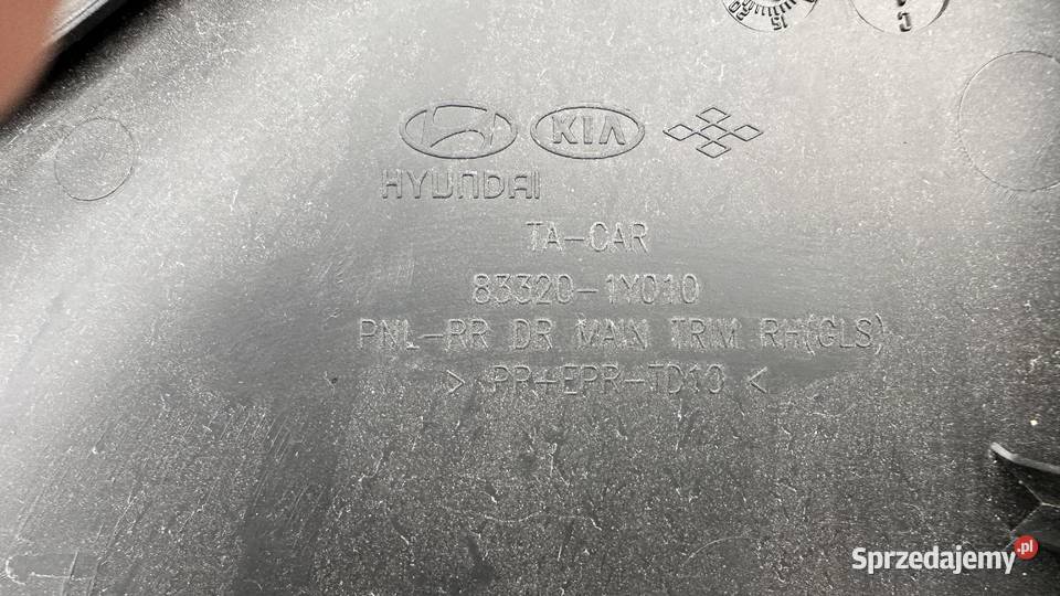 Kia Picanto II Boczek Tapicerka Drzwi Prawa Tył małopolskie Radziszów