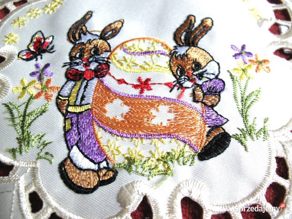 Serwetka świąteczna z zającami i jajkiem 19 Siedlce