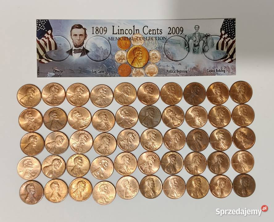 USA 50 monet 1 cent każda inna FOLDER małopolskie