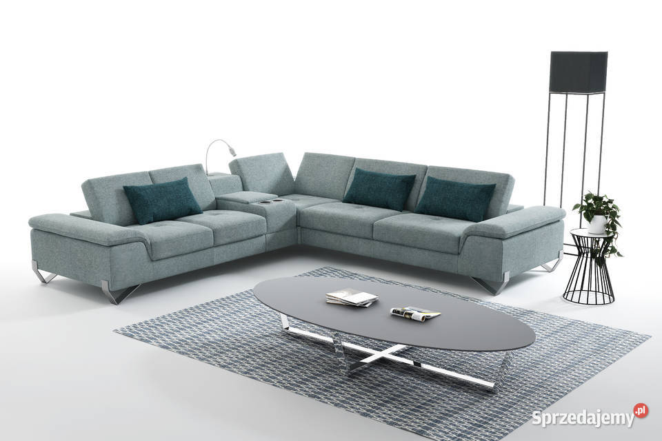Kanapa w tkaninie AquaClean Wysokie nogi 232cm Warszawa